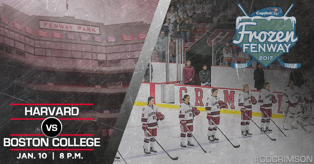 .<a href="/HarvardWHockey/">Harvard Women's Hockey</a> set to face Boston College at <a href="/fenwaypark/">Fenway Park</a>: gocrimson.com/sports/wice/20… #GoCrimson #FrozenFenway