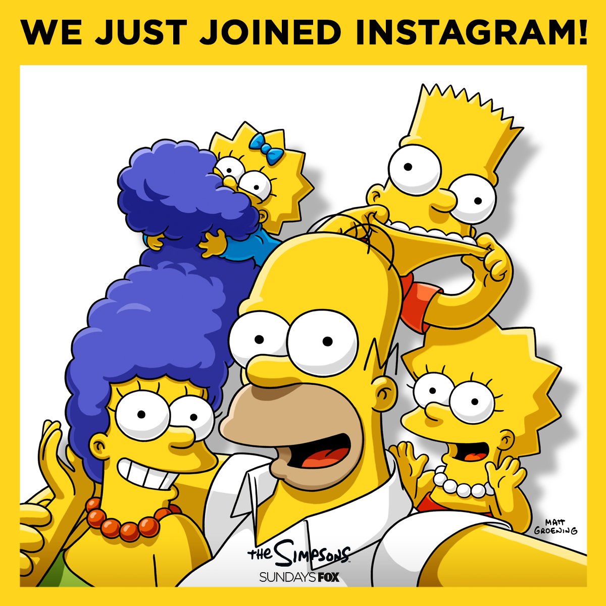 TheSimpsons's tweet image. GUESS WHAT?! #TheSimpsons are on Instagram! 🙌 Go check us out: fox.tv/TheSimpsonsIG