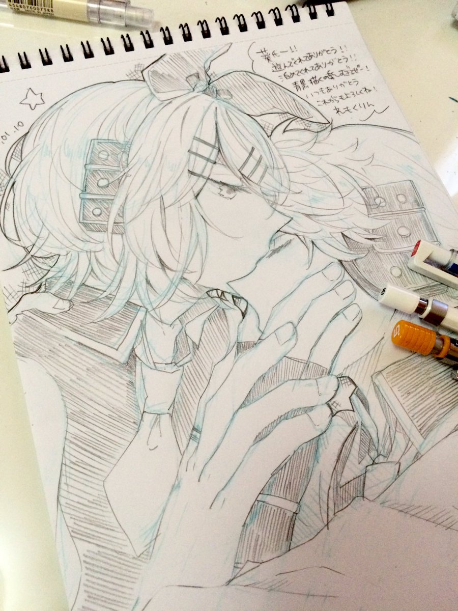 lemo_kuri's tweet photo. 私も葵氏青黒ちゃん二枚描いた
楽しかった https://t.co/gjIbrxBZvM