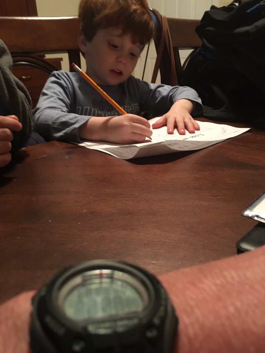 coachavie's tweet image. Helping Tuck with his homework...had to put him on the clock to get him going #competitor #quickhands