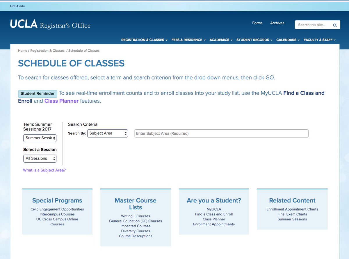 Schedule Of Classes Ucla | Examples and Forms