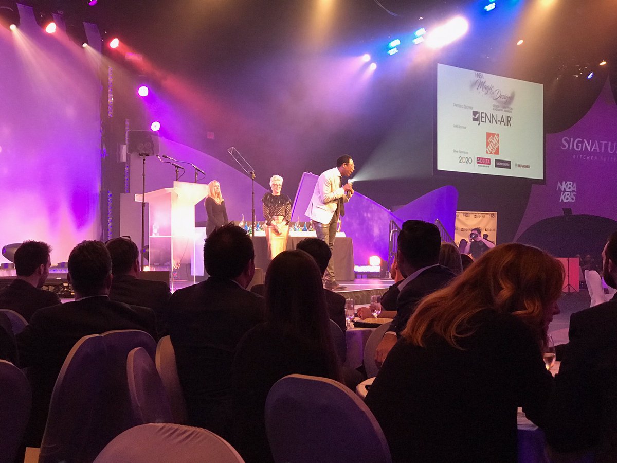 REVASHELF's tweet image. Proud sponsor for #NKBA Design Awards! #magicofdesign opening by Orlando Jones! #kbis2017