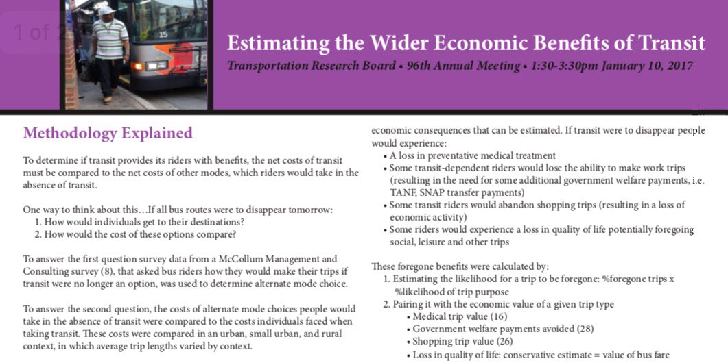 CommunitiesPlan's tweet image. Join us tomorrow 1:30 in Hall E  #CommunityImpactAssessment poster session =&amp;gt; Community-wide economic benefits of #transit #TRBAM @TRBofNA