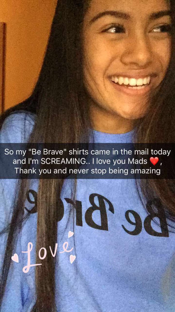Ciara_Ortiz21's tweet photo. PLS SUPPORT @bravertogether to spread awareness of Bravery and Mental Health! Just received my shirt today thanks to @MaddieIem love you 💙💚💜 https://t.co/wIdnSEGDk0
