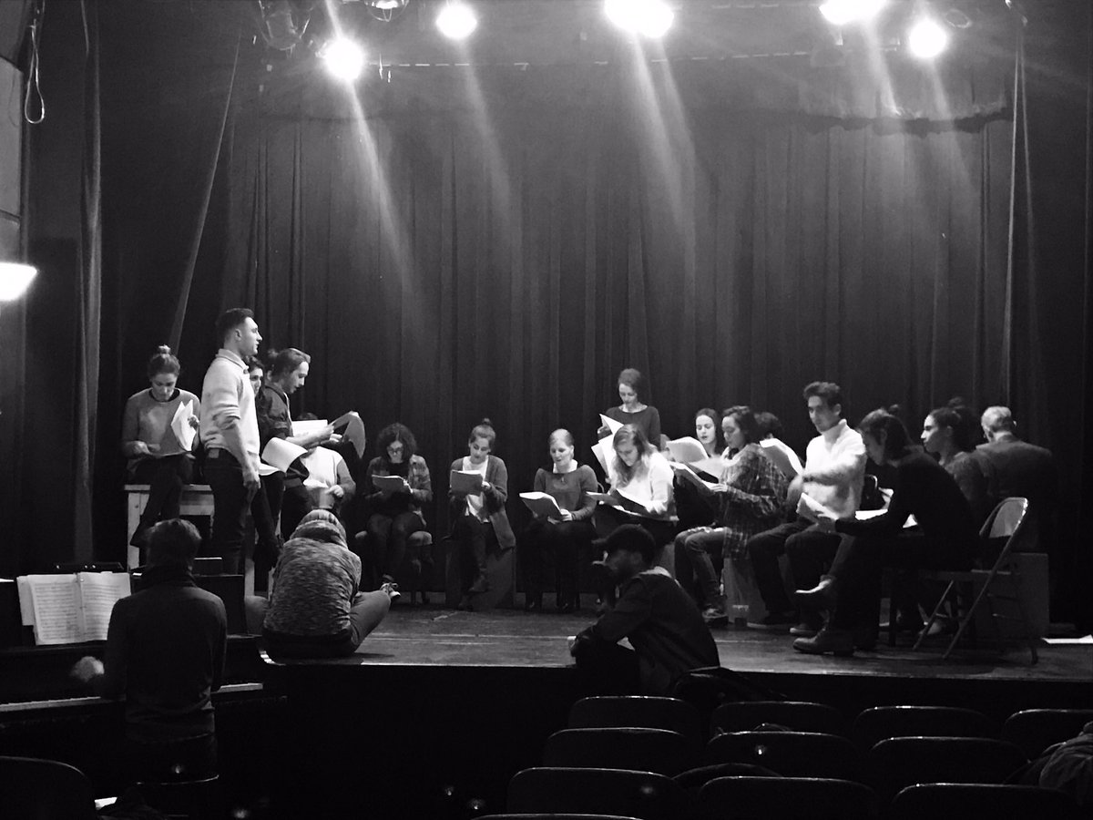 ChrisGoosby's tweet photo. Last semester of grad school and Day 1 of Rehearsal. Let's go 2017 https://t.co/kbm2F1001A