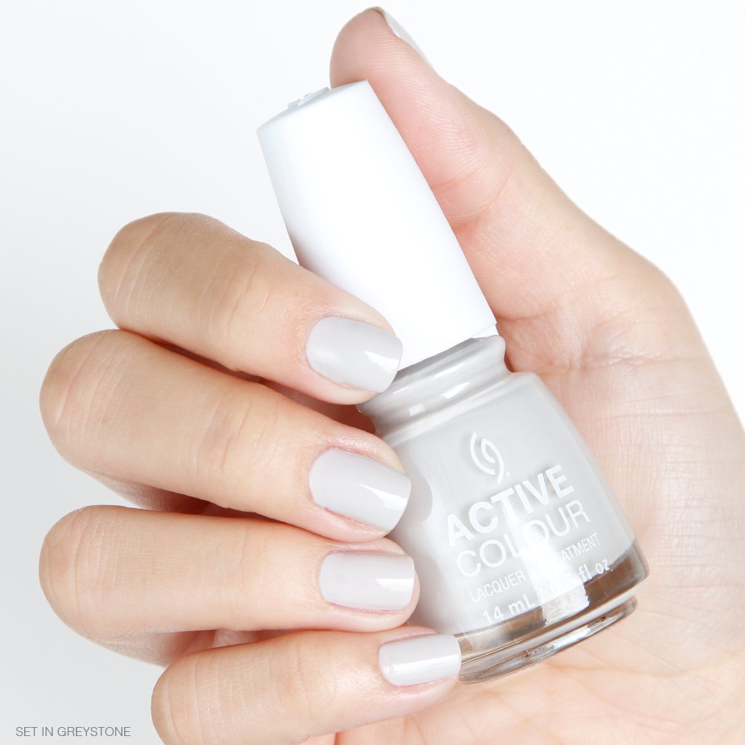 ChinaGlaze's tweet photo. 'Set In Greystone' is a perfecting pale grey crème from #ActiveColour! 💕 https://t.co/HEdTQsm2S1