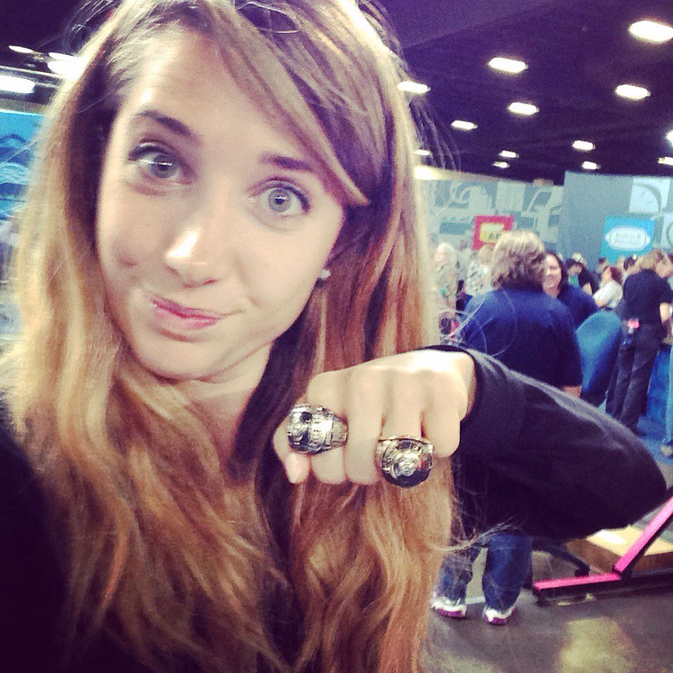 Of course we all tried on the rings...I couldn't resist! #antiquesroadshow