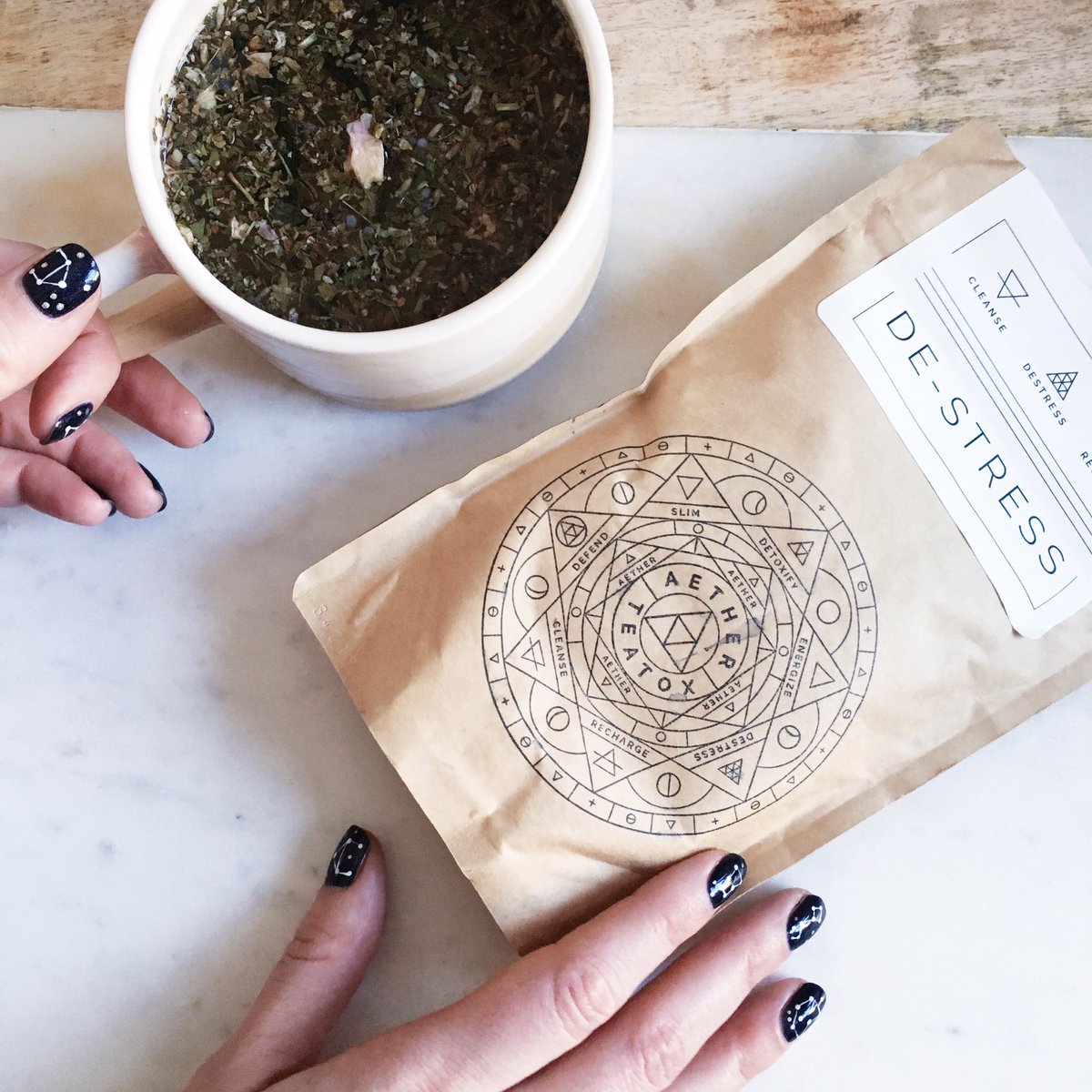 drinkaether's tweet photo. Mercury's retrograde is finally over! Trust us: you could still use a cup of de-stress tea. https://t.co/Yu5bBuq4sz