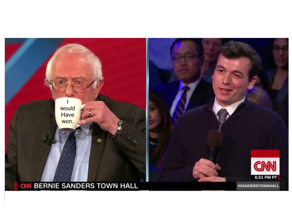 notjohnspear's tweet photo. #bernietownhall #iwouldhavewon #berniebrew #SandersTownHall https://t.co/NGTe0qwaVT