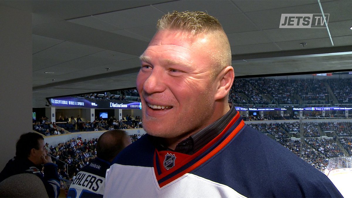 "Not too long after I was announced, he scored, so thanks Buff!"@BrockLesnar...