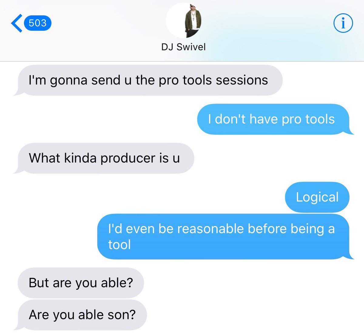 DenZ's tweet image. Only producer nerds will get it.