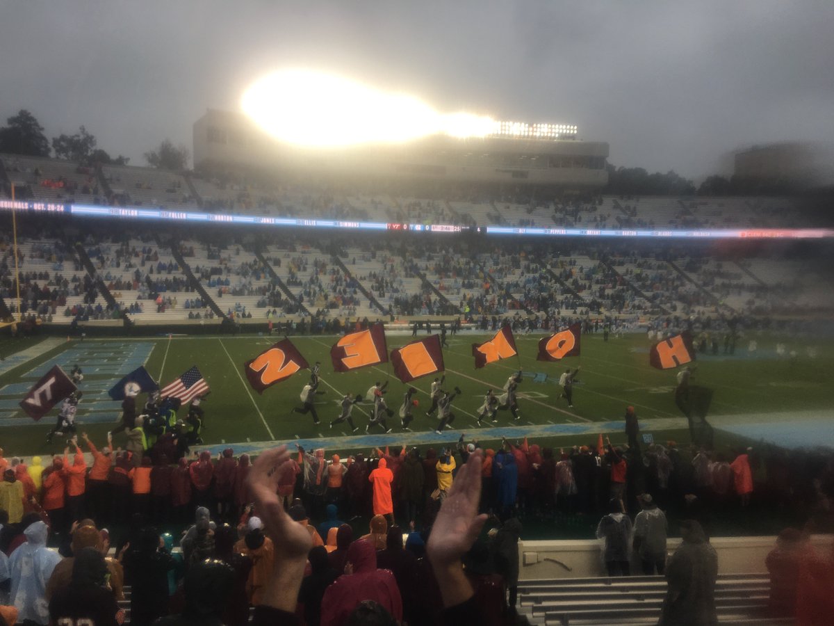 Hokie20's tweet photo. Battle at Bristol - Hurricane Matthew - Notre Dame Comeback - Epic Belk Bowl. What a season. College football is the best! #Hokies https://t.co/2SI4Mal3K2