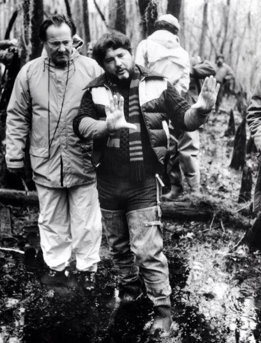 Happy 75th birthday to Walter Hill, seen here with DP Andrew Laszlo on the set of \Southern Comfort\ (1981). 