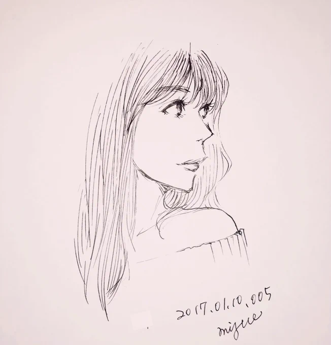 今日の5分スケッチToday's 5 minutes sketch2017年-005枚目#5分スケッチ#5minutessketch 