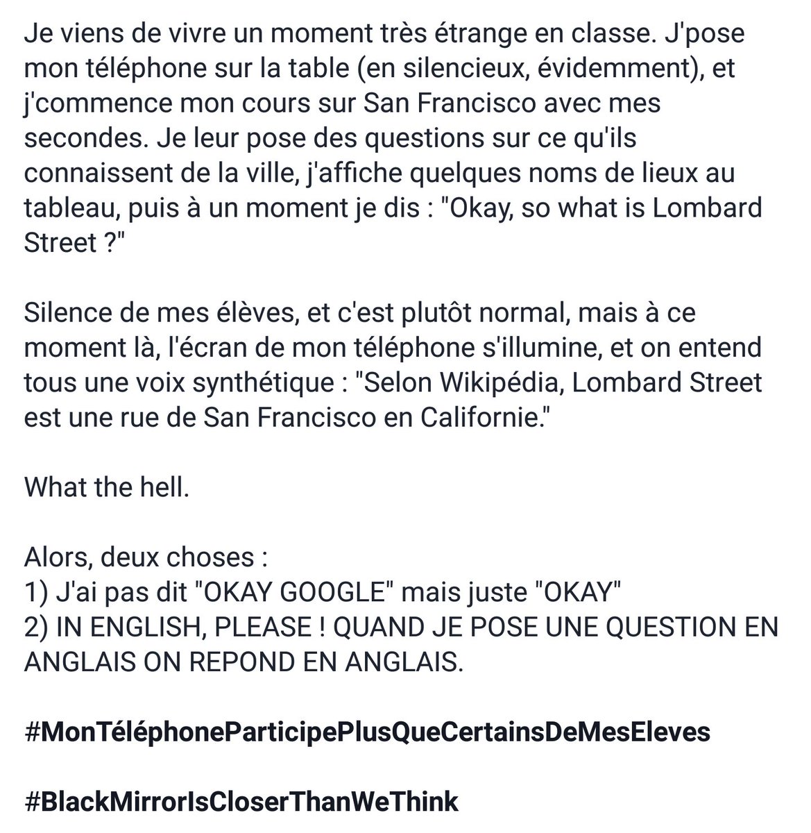 MsieurLeProf's tweet image. Quand mon téléphone participe plus que mes élèves.