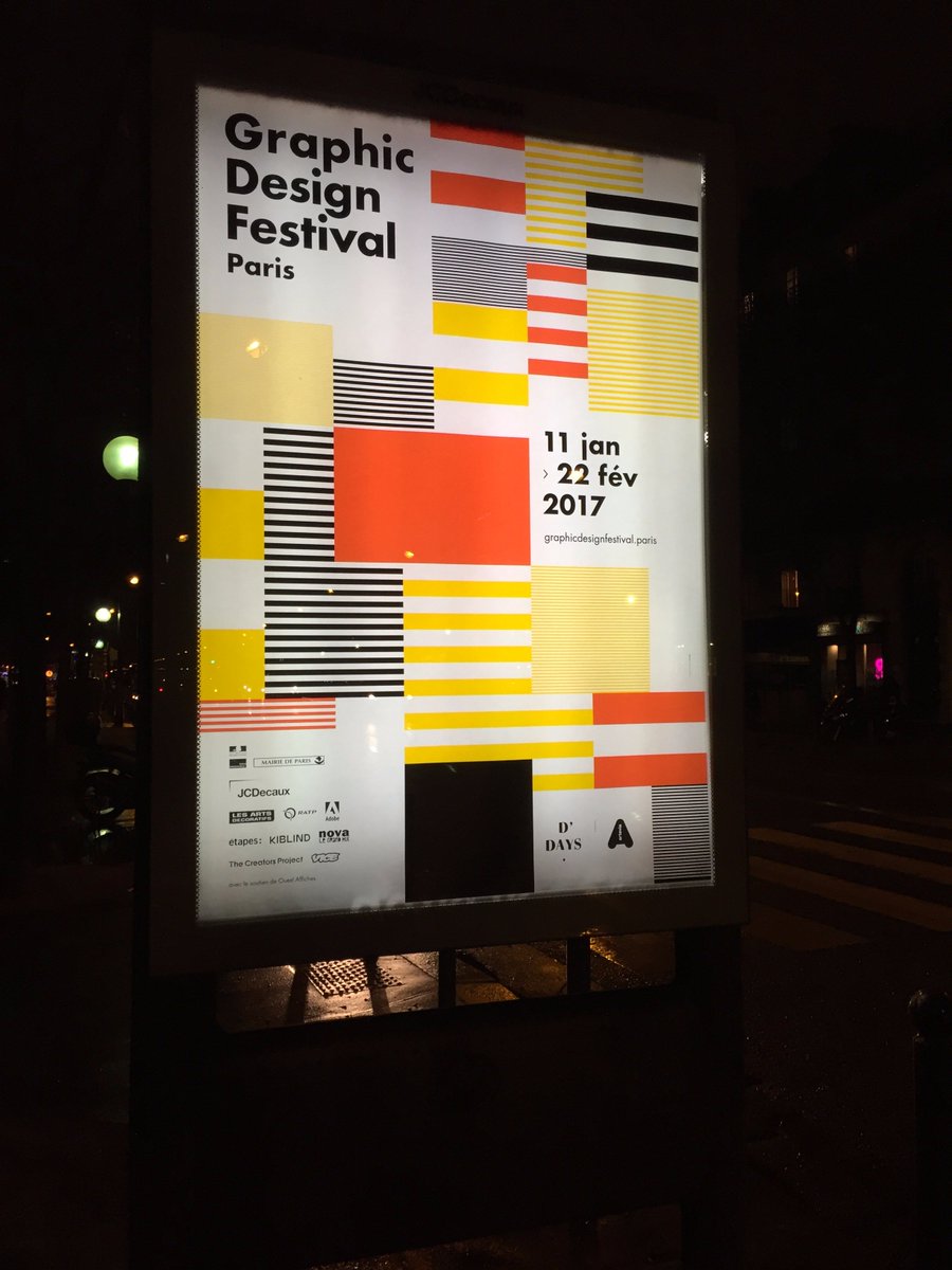 gdfparis's tweet photo. L’affiche du Graphic Design Festival — signée Undo-Redo — à retrouver dans Paris !
Merci à @JCDecaux_France — partenaire fondateur.
#GDFP17 https://t.co/Yze5b2pjS0