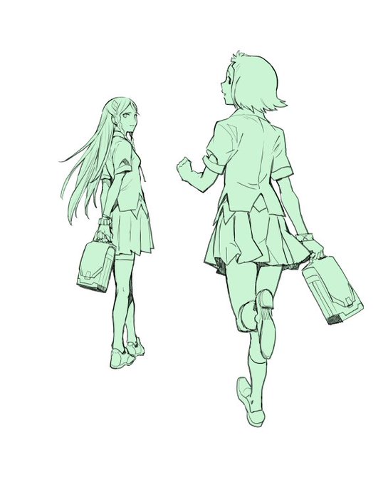 ハーモニー2巻用に描いて、使わなかったキアンとミァハ 