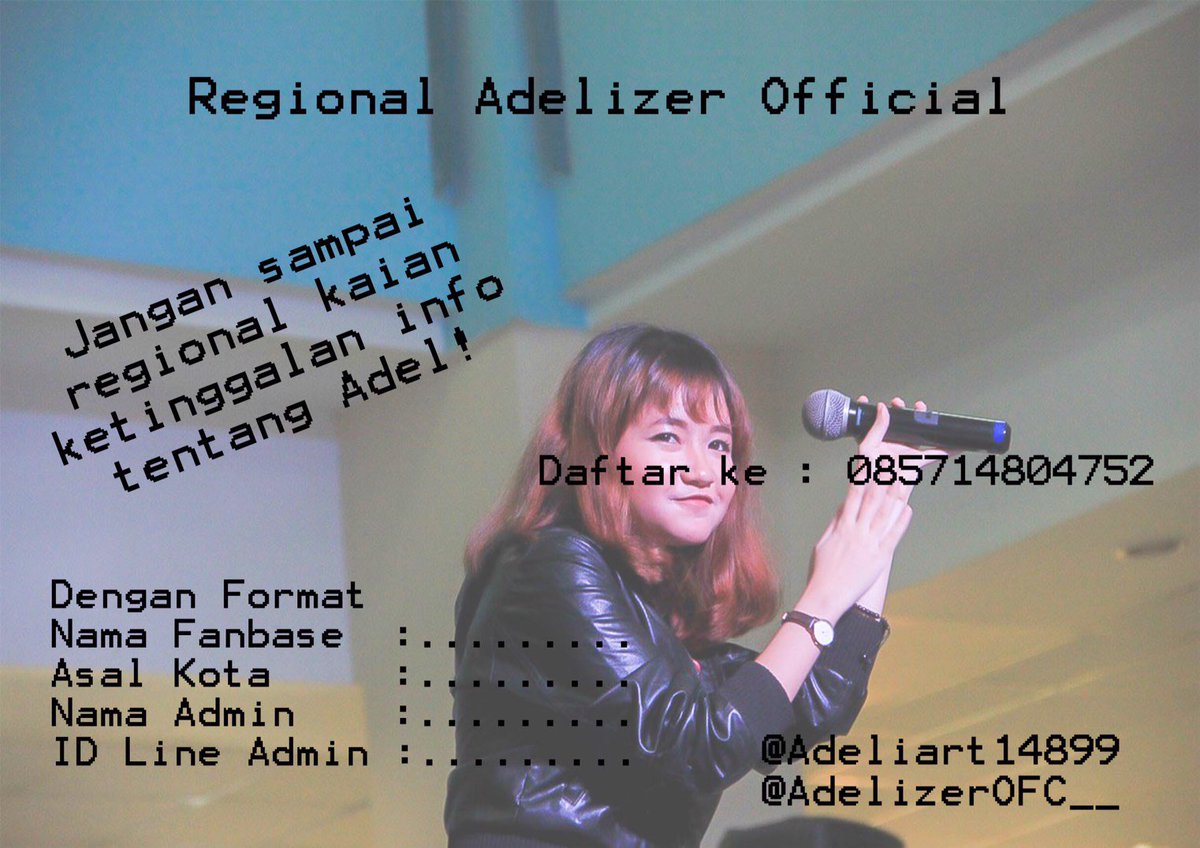 Yukk Adelizer daftarin fansbase kota kalian untuk di dataaa,  gimana caranya?  Check pict yaa 👇👇👇👇👇