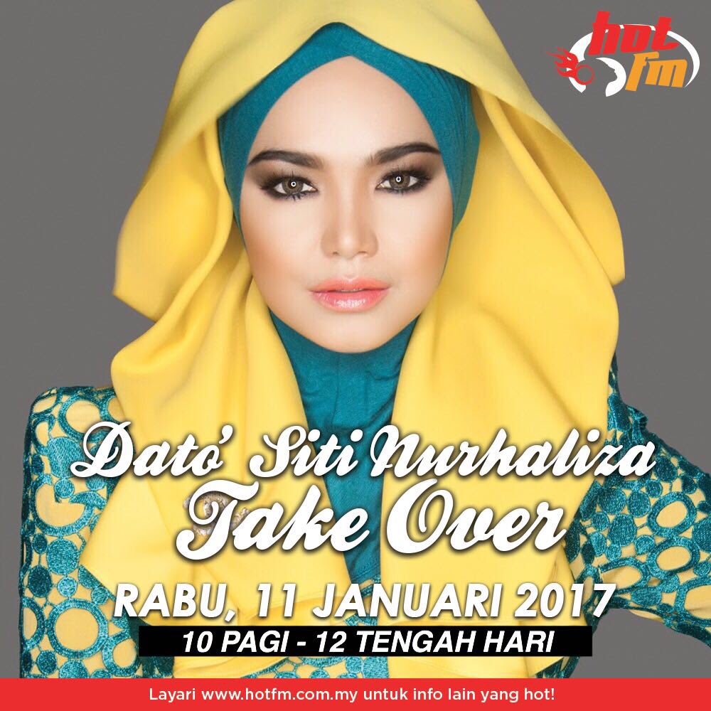 Happy Birthday Dato Siti Nurhaliza! Esok Dato Siti jadi penyampai radio 