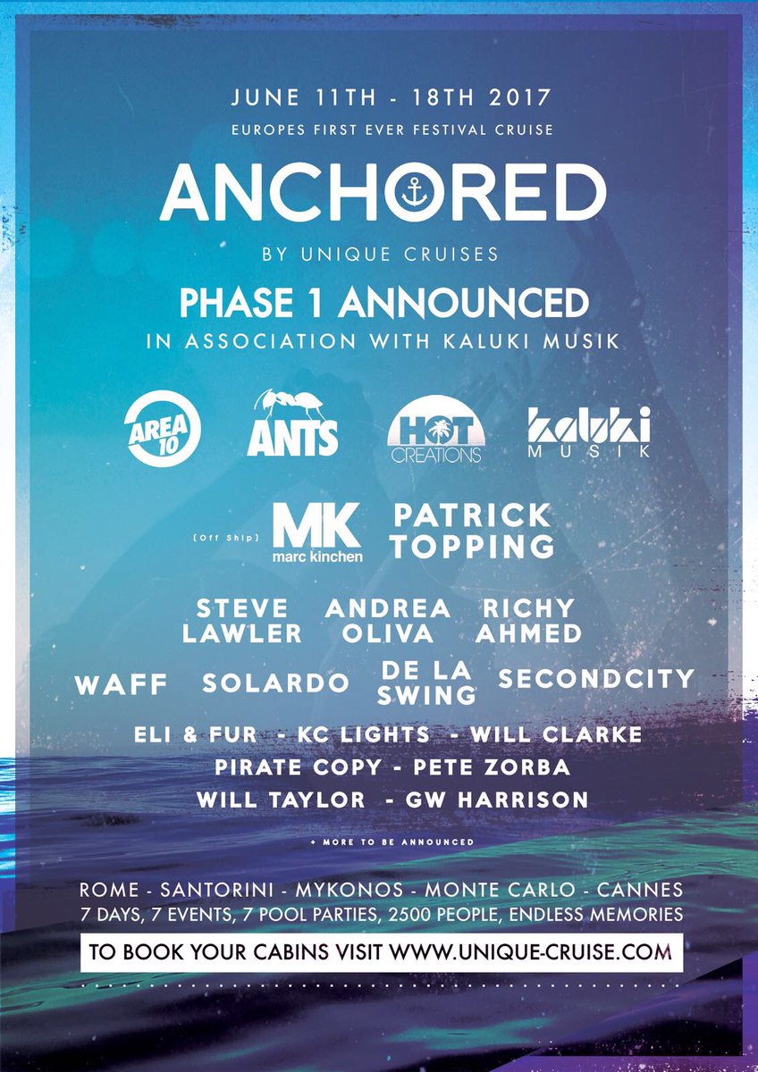 KalukiMusik's tweet photo. :: INCOMING ::Kaluki &amp; @unique_cruise Cruise Liner - Rome - Santorini - Mykonos - Monte Carlo - Cannes 😏👀 #europesfirstfestivalcruise https://t.co/vDt1x9moGk