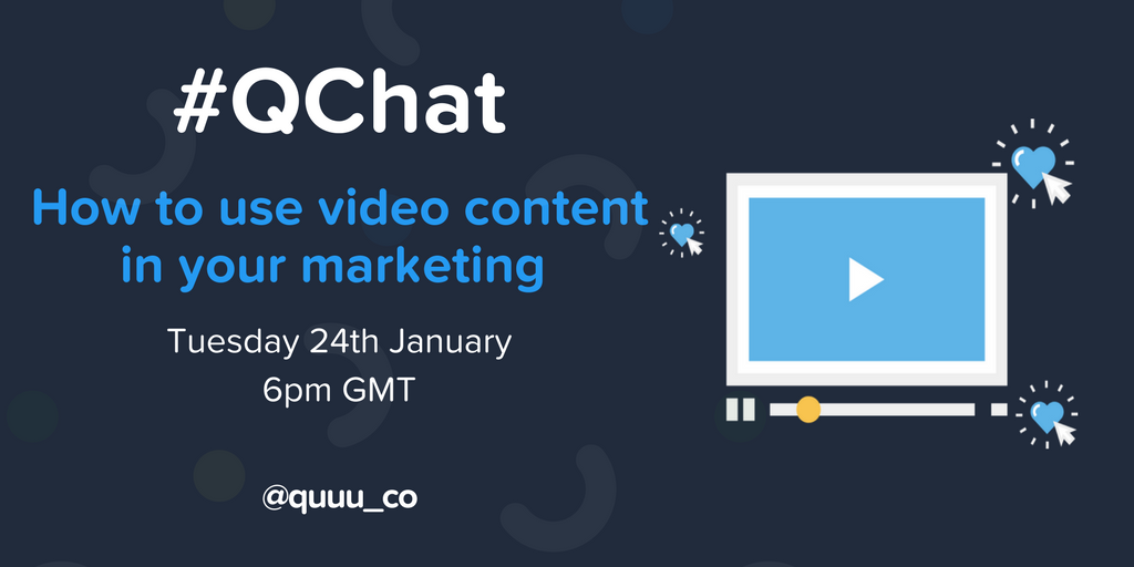 We're excited to announce our next Twitter chat! Join the #Qchat on Tues 24th Jan, 6pm to discuss the no.1 #ContentMarketing trend of 2017