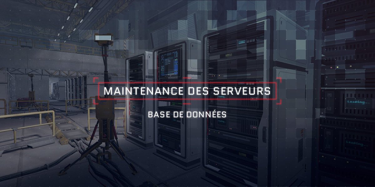Une maintenance de nos serveurs (base de données) est prévue pour 13h00 [UTC]. Le jeu reste cependant accessible.