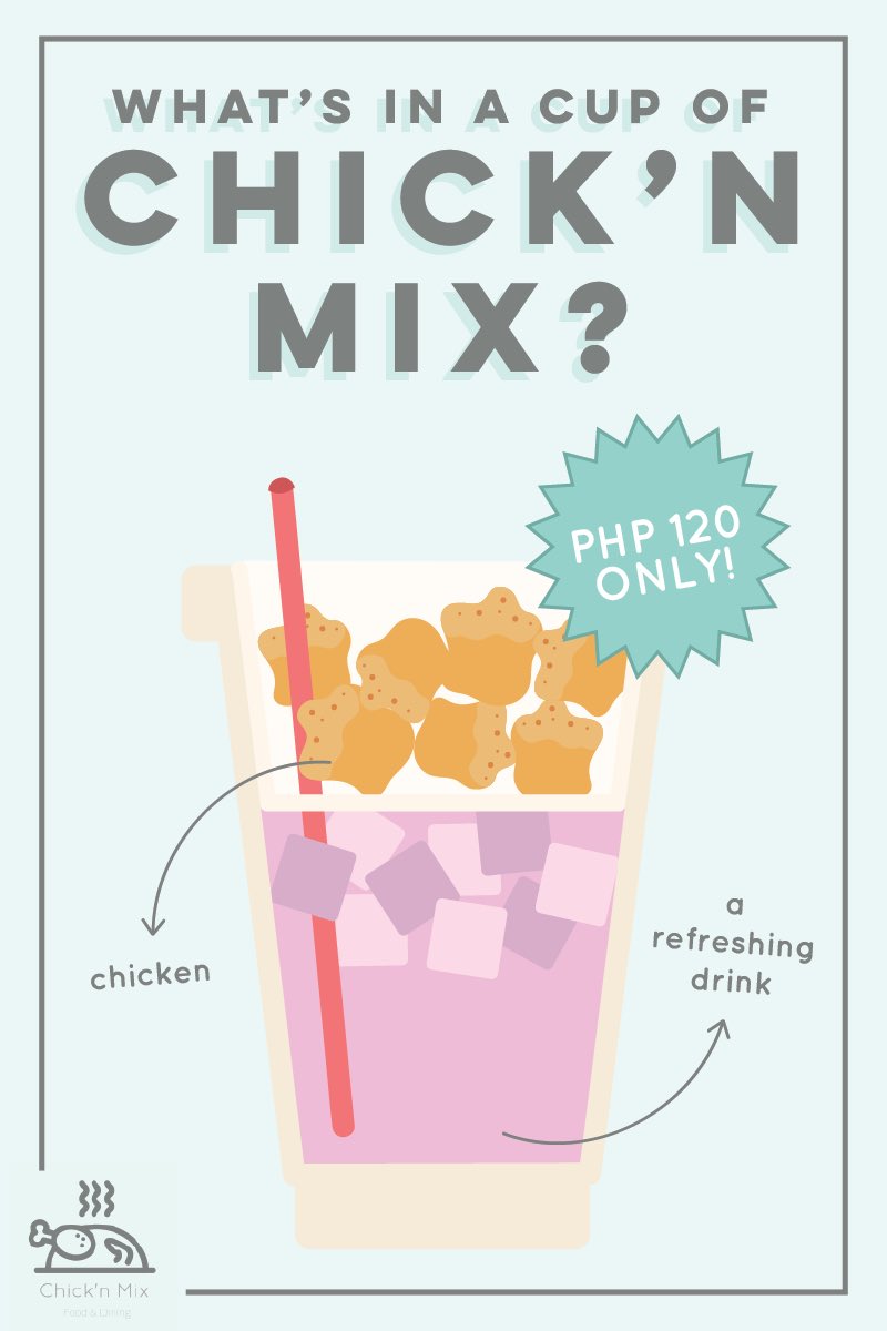 mayuuhbird's tweet photo. These chicks are mixing something delicious for you! Catch them at the silong during breaks for your taste of heaven. 😋🍗 #ChickNMix https://t.co/glhbK4mmQM