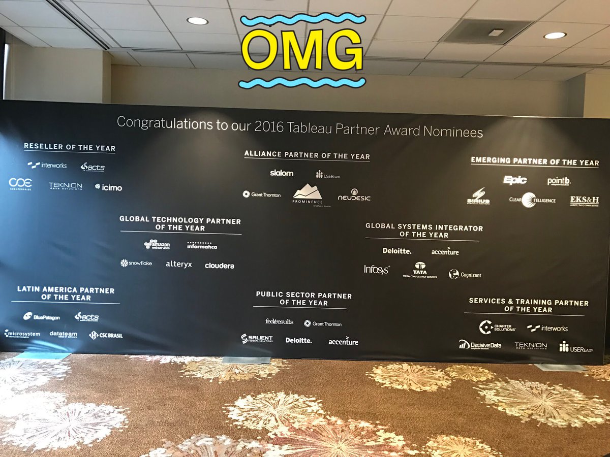 So happy to see <a href="/USEReadyInc/">USEReady</a> nominated under 2 categories! Congratulations 2016 <a href="/tableau/">Tableau</a> partner award nominees. #FingersCrossed
#Excited