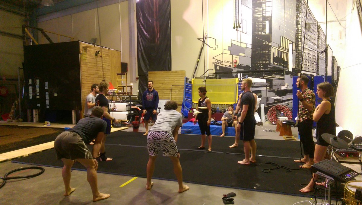 Spying on <a href="/GOM_Circus/">Gravity&OtherMyths</a> rehearsals at <a href="/Cirkidz/">SA Circus Centre</a>. See the world premiere of #Backbone at #AdlFest this March!
