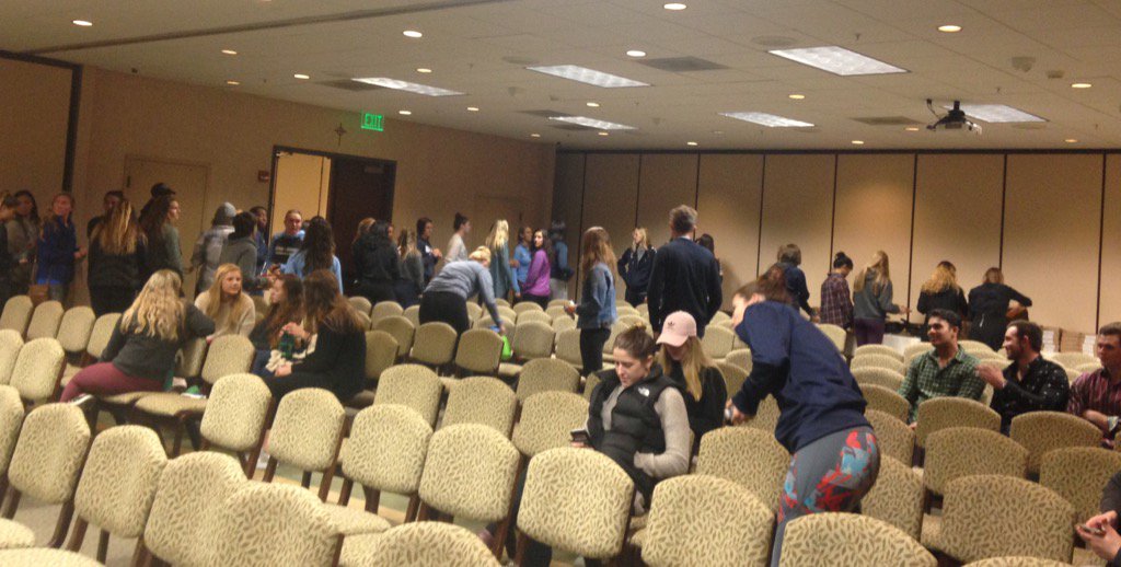 Pre pizza party before the Careers workshop. #GameChangers