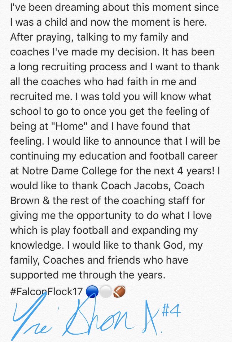 treshona4's tweet photo. Beyond blessed to say I've committed to Notre Dame College! 313βοΈ216 #FalconFlock17 #BirdGang https://t.co/CQPt3Xmnwb