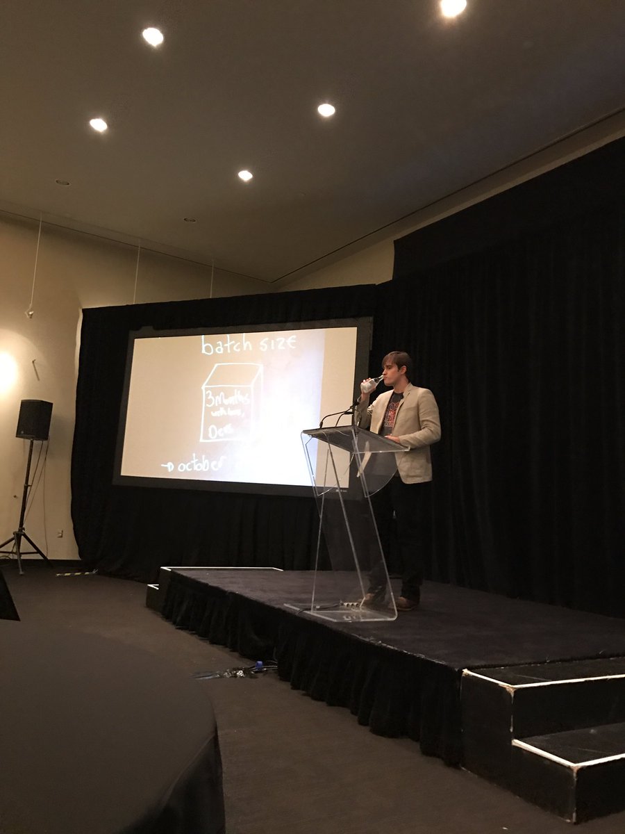 claudeatredhat's tweet photo. Red Hat Product Manager talking about DevOps anxiety at the Toronto Gene Kim Event  #redhatdevops https://t.co/Oy3nsY8Fl9