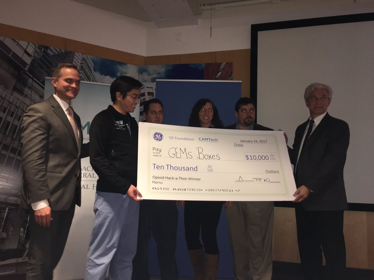 ecesmeli's tweet photo. One of the toughest startup judge role I played. Congrats to all finalists & the winner #opioidhack @GE_Foundation @CAMTechMGH https://t.co/gMEHT9uAHM