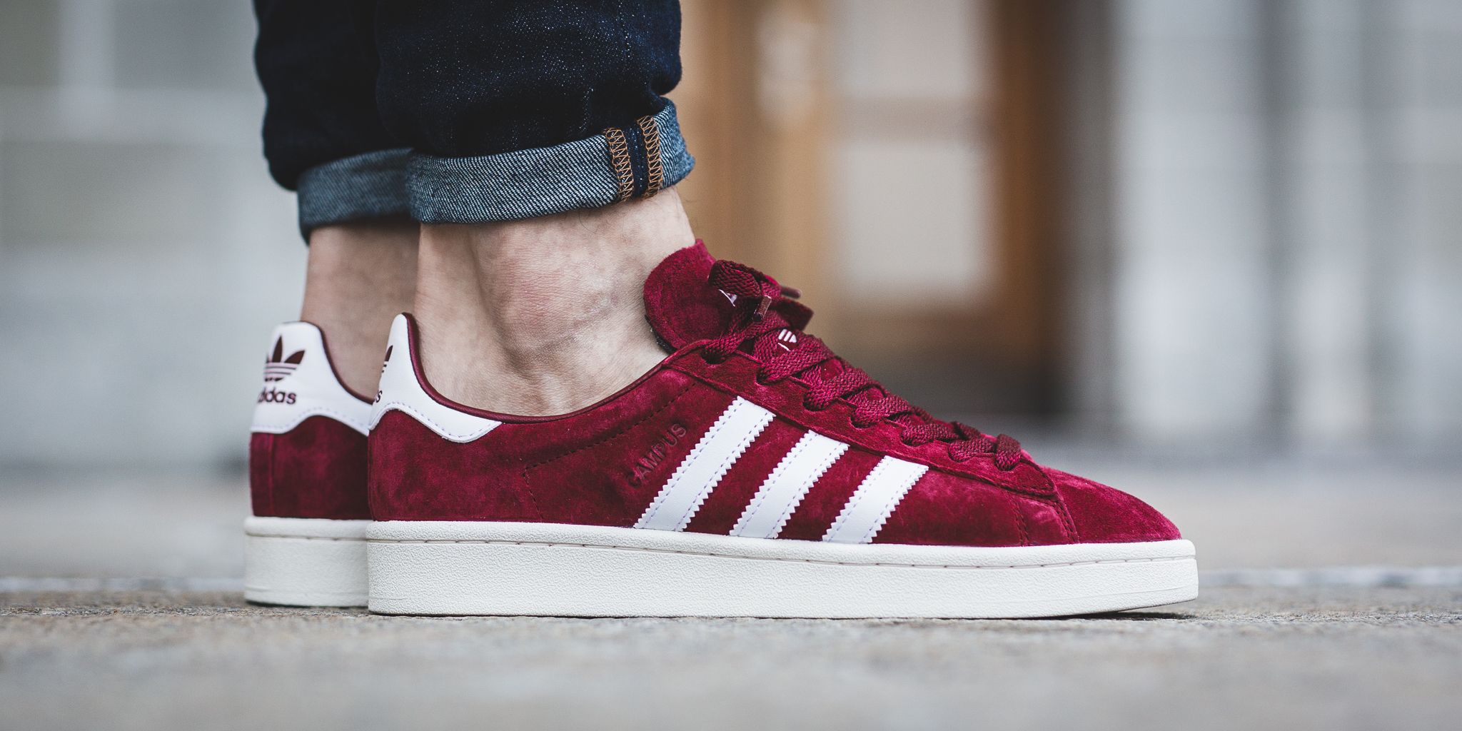 Adidas campus deals burgundy shoes
