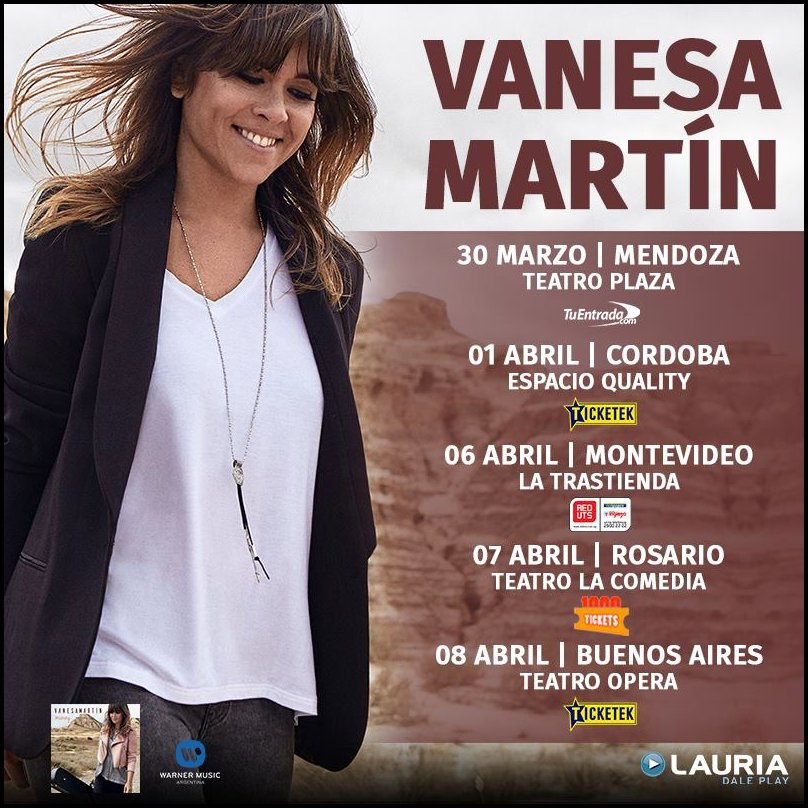 radioenter's tweet photo. #InfoEnter #Agendalo.Vuelve #VanesaMartin a #Argentina, aquí #Lugares y #Fechas, #RadioEnter en #Complicidad, te #Avisa con tiempo! https://t.co/lFLsMA1lmV