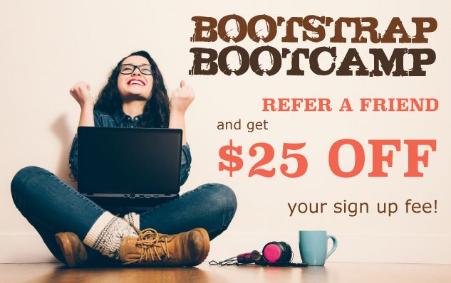 KenoMullings's tweet image. Get a friend to sign up with you and get $25 off you sigh up fee! #BootstrapBootcamp