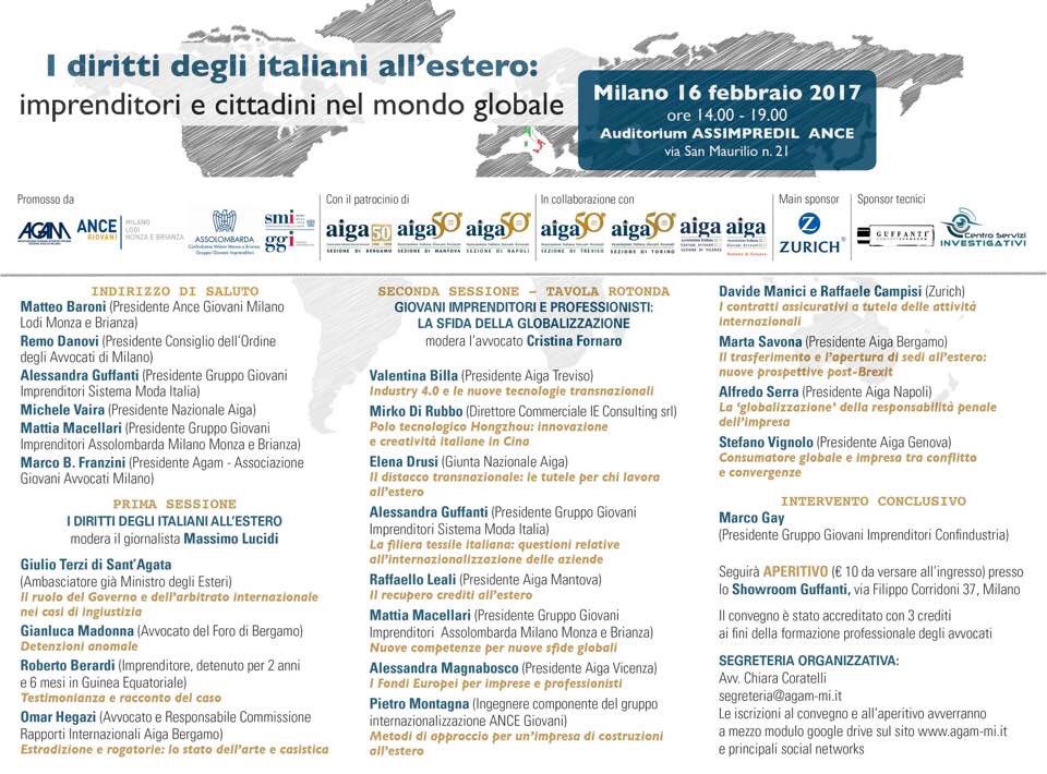 #DirittiNelMondo <a href="/GiulioTerzi/">Giulio Terzi</a> <a href="/ANCEgiovaniMI/">ANCEgiovaniMILANO</a> <a href="/matteuccio_/">Matteo Baroni</a> <a href="/GGIAssolombarda/">G.G.I. Assolombarda</a> <a href="/giovaniavvocati/">AIGA GiovaniAvvocati</a> <a href="/sistemamoda_it/">Sistema Moda Italia</a> #3CF #ViaSanMaurilio #16feb