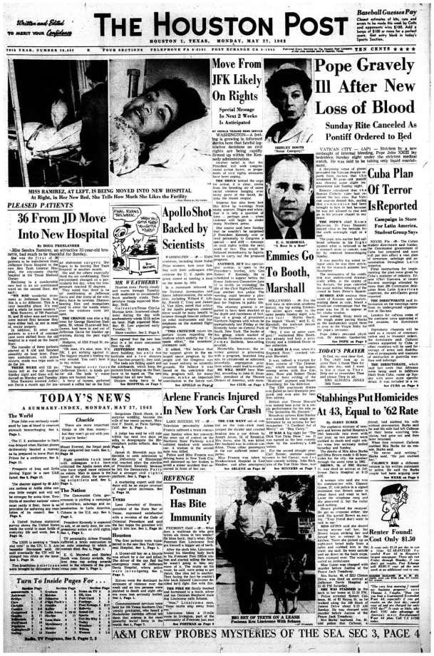 What a great newspaper, &amp; such great history from HTX...I wish Houston still had two papers, those were the Glory Days in Htown #HoustonPost
