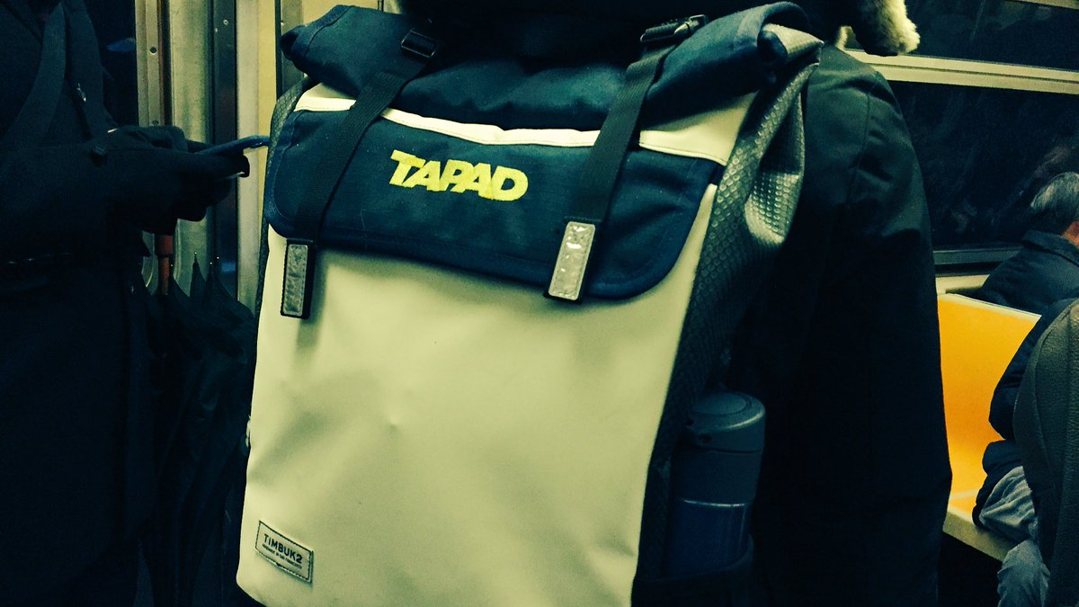 chalozin's tweet photo. Good job @Tapad on high class backpack.
#wearYourBrand
#adTechNYC https://t.co/zFD9ZBhARI