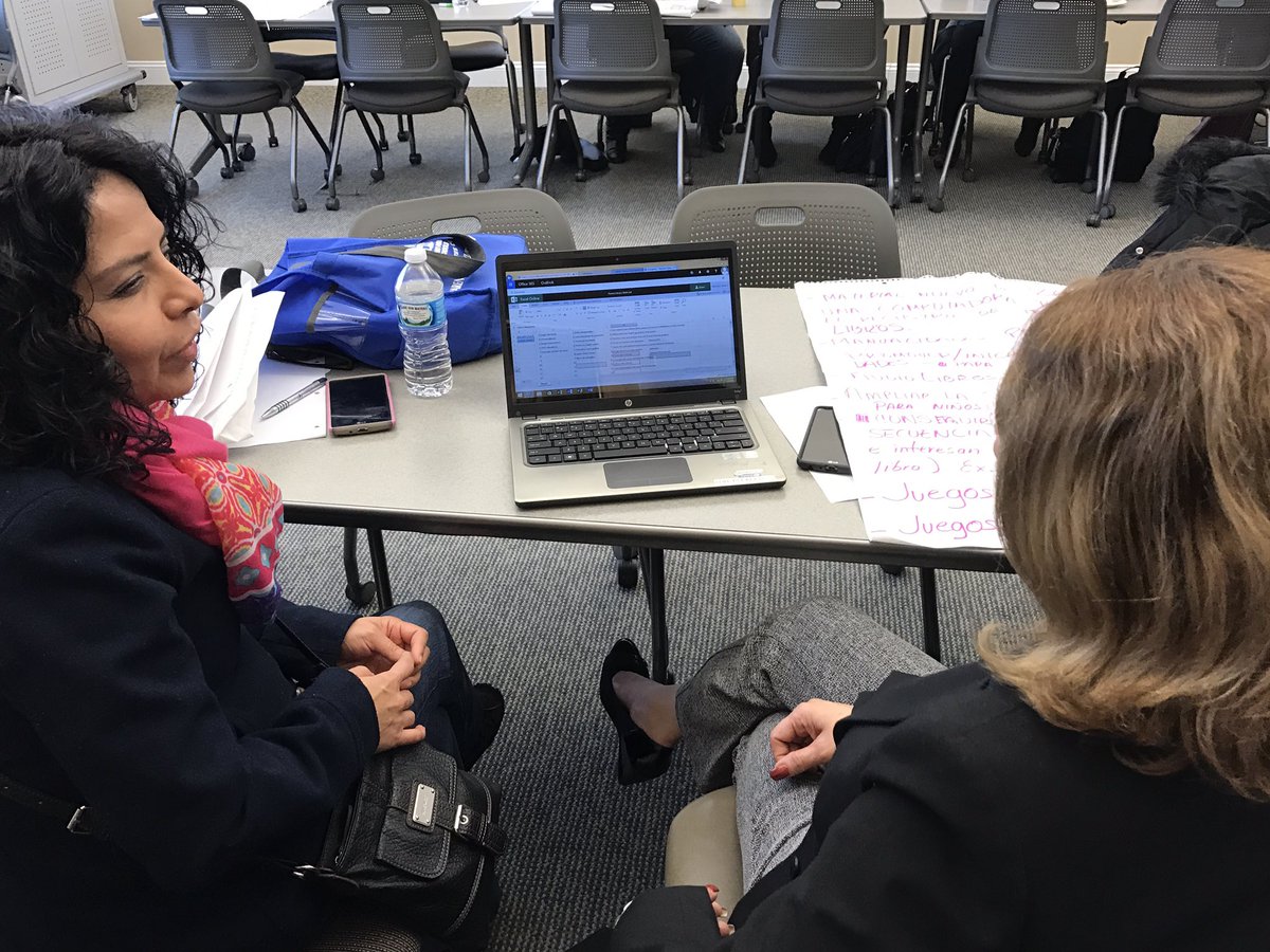 NGBurgos's tweet photo. So proud of our district's parent leaders! Using technology to gather parent feedback from the last BPAC meeting. #orgullo99 #d99pride https://t.co/gkF96nyUZR