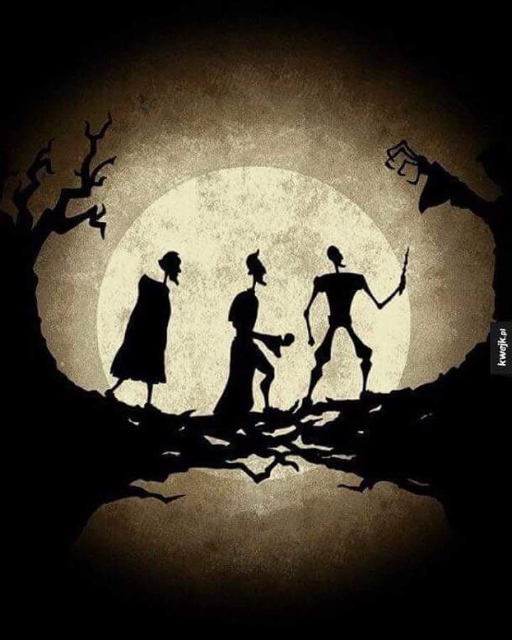 Hogwarts_Existe's tweet photo. "Era uma vez três irmãos que estavam viajando por uma estrada deserta e tortuosa ao anoitecer..." https://t.co/suhwuTYk59
