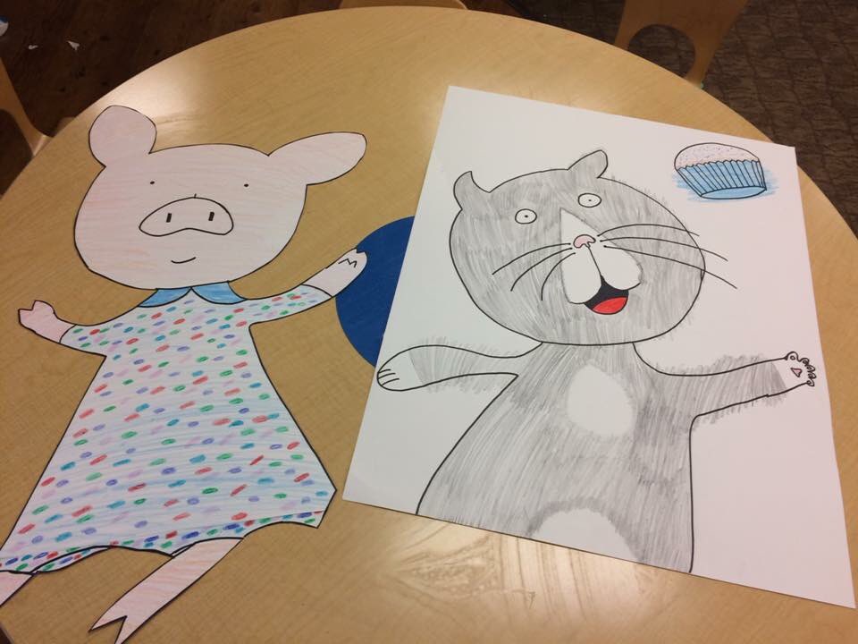 Alissabauman's tweet photo. If you give a pig a party 🎈 If you give a cake a cupcake can't wait to start decorating of February theme #NHA #preschool6 https://t.co/93irPfiOiv