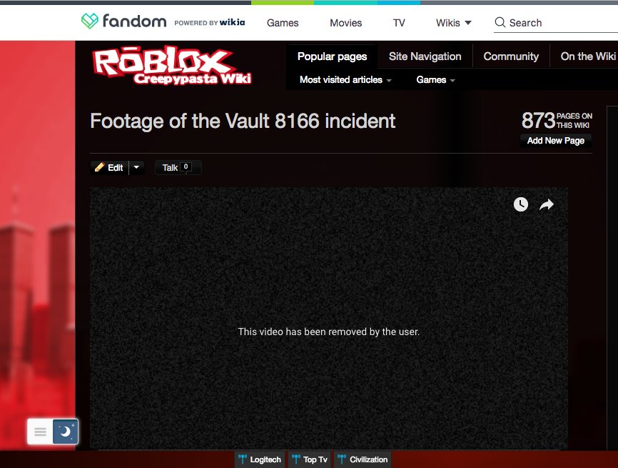 Ngrdik On Twitter Tofuugaming Dude The Video From The Roblox Vault 8166 Was Removed - roblox vault 8166