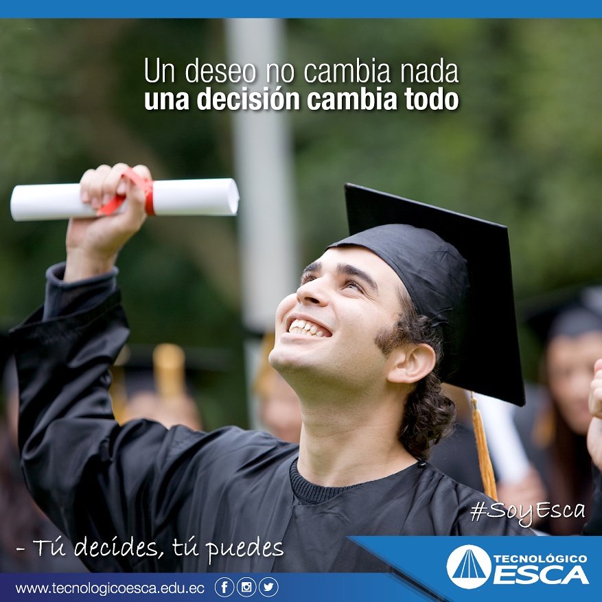 ESCA_tecnologic's tweet photo. Cambios simples, pueden hacer gran diferencia. ๐๐ฏ๐
.
#Tecnologicoesca #SoyEsca #senescyt #graduate #obtenertitulo https://t.co/9ANCAECt4a