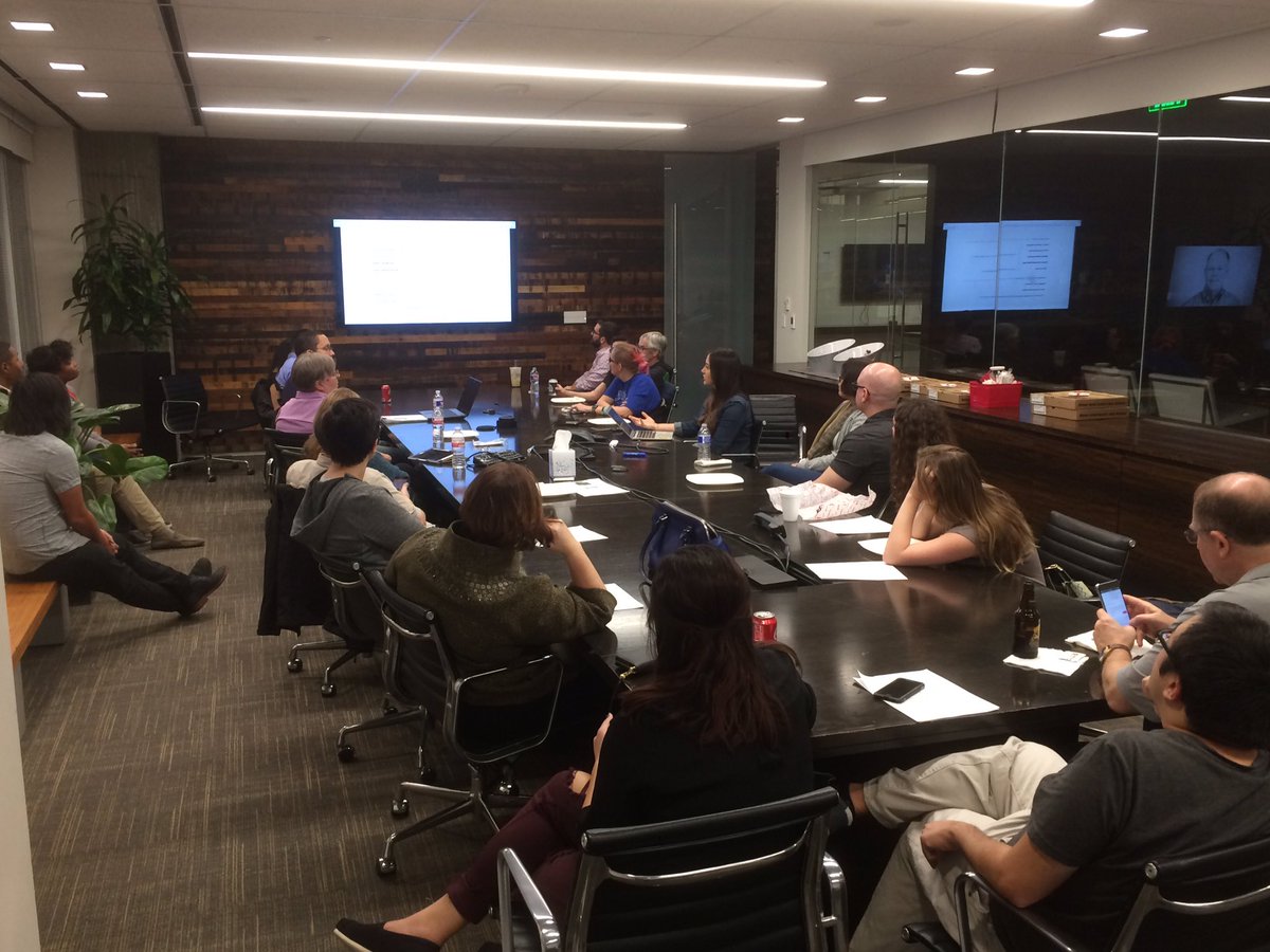 patrickfox's tweet photo. Fantastic turnout for tonight's @a11yATX #Meetup @Razorfish featuring an excellent talk on accessibility guidelines by @courteroy #a11y https://t.co/3h2WbAek48