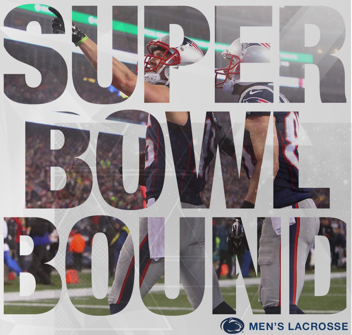 PennStateMLAX's tweet photo. Congrats to our very own @ChrisHogan_15 on heading to the Super Bowl! #WeAre https://t.co/EXIDltzw9v