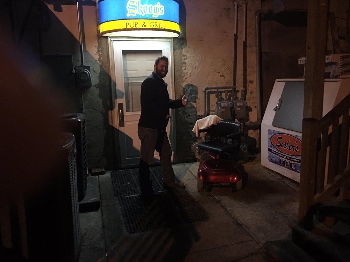 ILLCannon's tweet photo. Someone parked a rascal scooter thing outside the bar in @UticaIL last night #Skoogs https://t.co/73Y1eiVr97