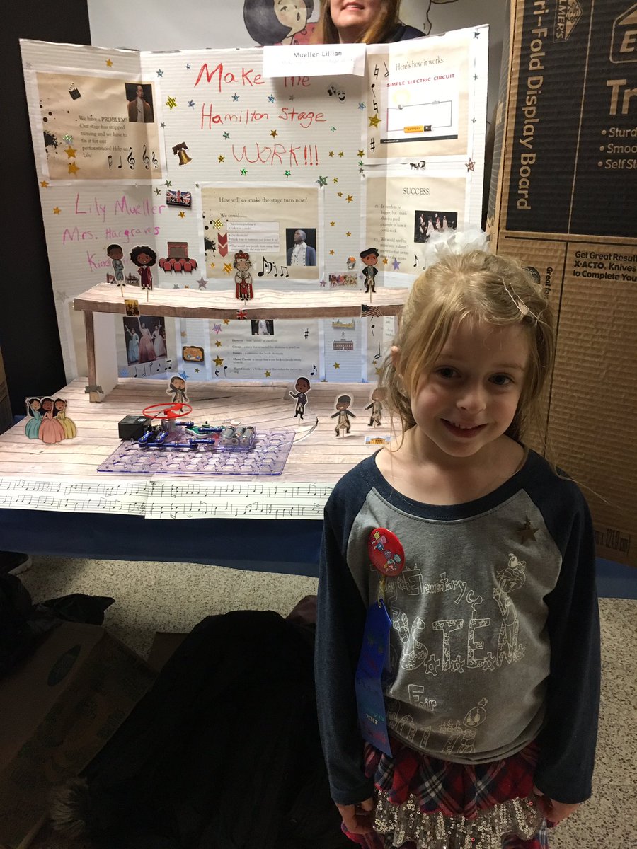 ReallyRachel12's tweet photo. @Lin_Manuel my 5 year old, Lily, combined her love for Hamilton with her STEM Fair Project! #hershot #hamilton #stemisforgirls https://t.co/8yzH33tYPK