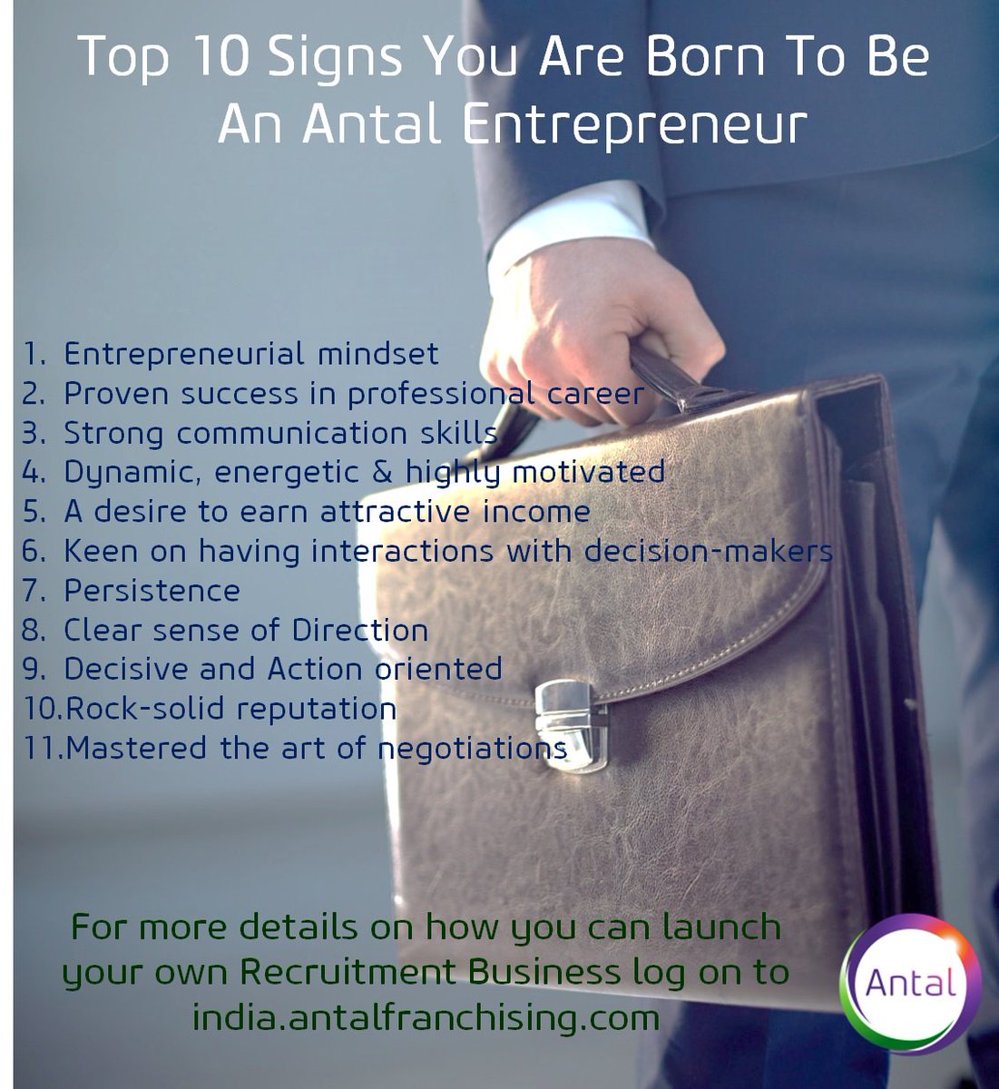 Jheel333's tweet photo. Top 10 Signs you are born to be an Entrepreneur #smallbusiness #entrepreneur #AntalFranchising https://t.co/BBrD0Q7oXT