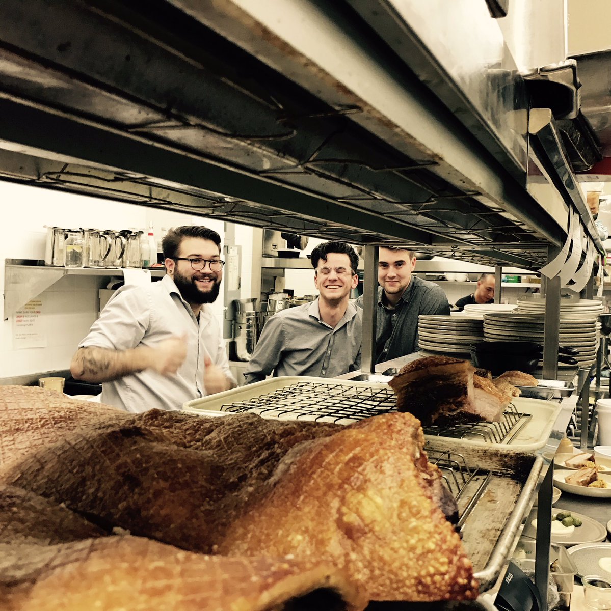 matthewforage's tweet photo. The lovely boys of @forageVancouver serving up some @geldermanfarms #porkbelly for @DineOutVanFest #DOVF #mydineoutstory https://t.co/jvX9otriqH